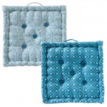 Coussin matelas 40x40 - bleu - Coton - Becquet