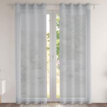 Voilage L.140xH.240 - gris - Becquet