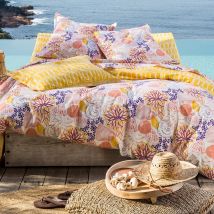 Drap-housse 140x190x28 - jaune - Coton - Becquet