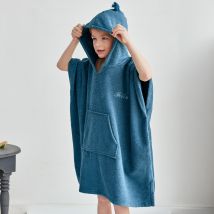 Poncho 6/8 ans - bleu pacifique - Bois - Becquet