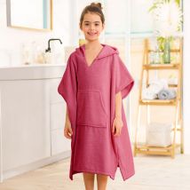 Poncho 6/8 ans - rose framboise - Bois - Becquet