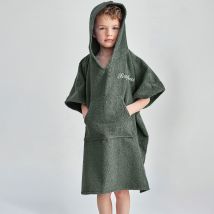 Poncho 6/8 ans - vert olive - Bois - Becquet