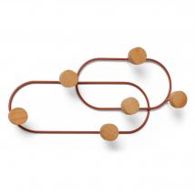 Porte-manteau 6 patères - beige - Bois - Becquet