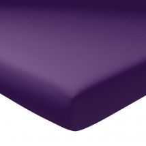 Drap-housse grand bonnet 140x200x40 - violet - Coton - Becquet