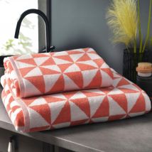 Drap de bain 70x140 - orange corail - Coton - Becquet