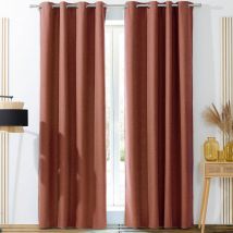 Rideau occultant L.140xH.260 - rose vieux rose - Becquet