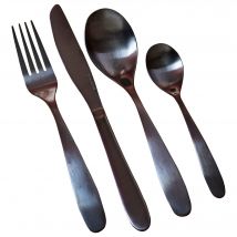 Ménagère 16 pièces noires - noir - Inox - Becquet