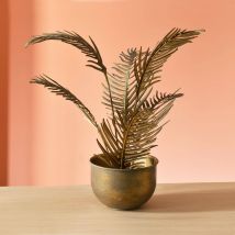 Plante dorée en métal - jaune doré - Métal - Becquet