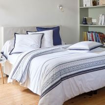 Housse de couette 260x240 - bleu marine - Percale de coton - Becquet