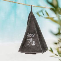 Essuie-mains 60 ø - gris anthracite - Coton - Becquet