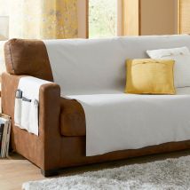 Housse de coussin 40x40 Lot de 2 - blanc écru - Bois - Becquet