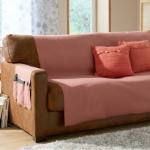 Housse de coussin 40x40 Lot de 2 - rose corail - Bois - Becquet