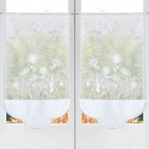 Voilage pointe L.45xH.80 - blanc - Becquet