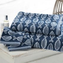 Gants de toilette Lot de 2 15x21 - bleu - Coton - Becquet