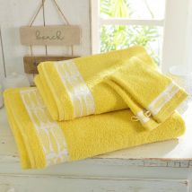 Serviette de toilette 50x100 - jaune mimosa - Coton - Becquet