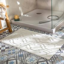Tapis de bain 60x120 - blanc craie - Coton - Becquet