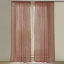Voilage L.140xH.240 - rouge tomette - Coton - Becquet