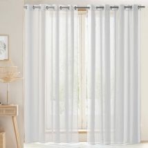 Voilage L.140xH.240 - blanc - Becquet