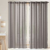 Voilage L.140xH.240 - gris - Becquet