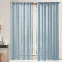Voilage L.140xH.240 - bleu - Becquet