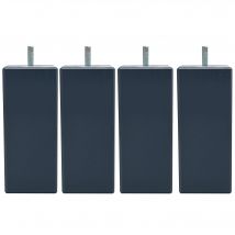 Pieds carrés lot de 4 6x19cm - gris - Bois - Becquet