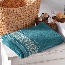 Drap de bain 70x140 - bleu canard - Coton - Becquet