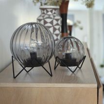 Lampe boule diam19cm - noir - Verre - Becquet