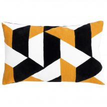 Coussin 30x50 patchwork - noir - Becquet
