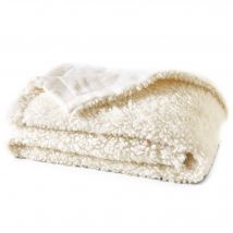 Plaid 130x170 - blanc écru - Becquet