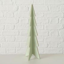 Sapin vert clair h35cm - vert pâle - Bois - Becquet