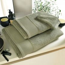 Drap de bain 70x140 - vert kaki - Coton - Becquet