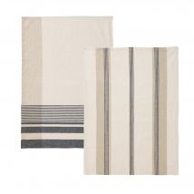 Torchons 50x70 lot de 2 - Multicolore - Coton - Becquet