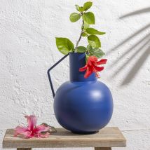 Vase métal bleu - bleu - Métal - Becquet