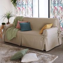 Housse fauteuil 1 place - beige chiné - Becquet