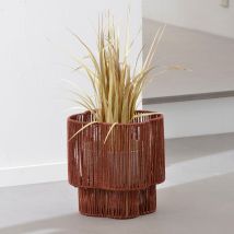 cache-pot rouge brique - rouge brique - Métal - Becquet