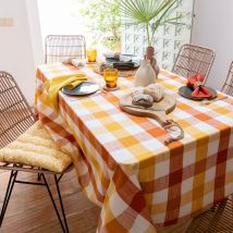 Nappe ronde diamètre 150 - orange terracotta - Coton - Becquet