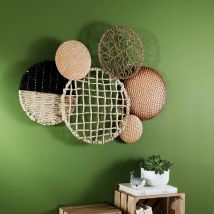 Déco murale 82x60cm - beige - Métal - Becquet