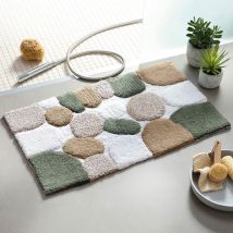 Tapis de bain 60x60 - vert kaki - Coton - Becquet