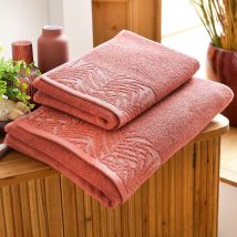 Drap de bain 70x140 - rose bois de rose - Coton - Becquet