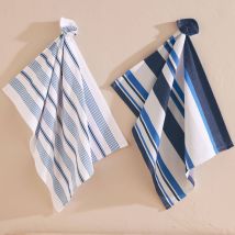 Torchons 50x65 Lot de 4 - bleu - Coton - Becquet