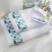 Gant de toilette 15x21 Lot de 2 - blanc - Coton - Becquet