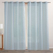 Voilage L. 140 x H. 260 - bleu - Becquet