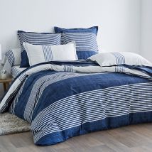 Drap-housse 90x190x28 - bleu marine - Verre - Becquet