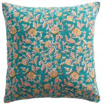 Coussin 40x40 - bleu canard - Bois - Becquet