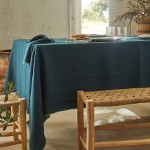 Nappe carrée 160x160 - bleu de prusse - Becquet