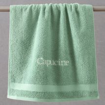 Serviette de toilette 50x100 - vert amande - Coton - Becquet