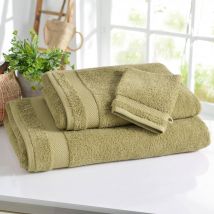 Serviette de toilette 50x100 - vert pistache - Coton - Becquet