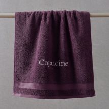 Gants de toilette 15x21 lot de 2 - violet aubergine - Coton - Becquet