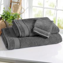 Drap de bain 70x140 - gris foncé - Coton - Becquet