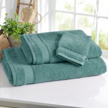 Drap de bain 100x150 - bleu paon - Coton - Becquet